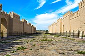 A partial view of the ruins of Babylon.