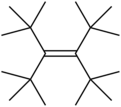 Skeletal formula of tetra-tert-butylethylene