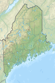 Location of Jordan Pond in Maine, USA.