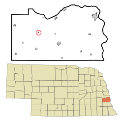 Location of Murdock, Nebraska