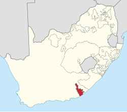 西斯凯在南非的位置（红色）