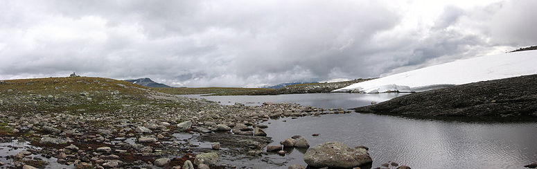 Norway, nearby Flåm, on the top of a Fjord, approx. 2000 m. high.