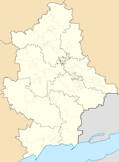 Map of Donetsk Oblast in Ukraine with post-2020 administrative divisions