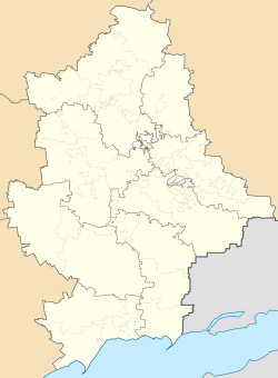 扎利茲尼揚斯凱在頓涅茨克州的位置