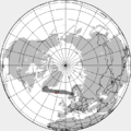 Approximate depiction of the ash cloud at 18:00 UTC on 25 April 2010.
