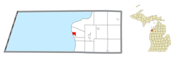 Location within Benzie County