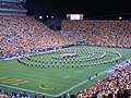 The University of Iowa Hawkeye Marching Band plays on September 8, 2007.