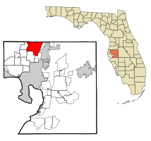 Location in Hillsborough County and the state of Florida