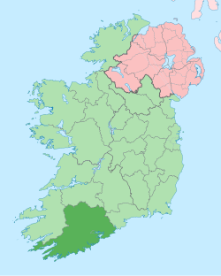 Location of County Cork