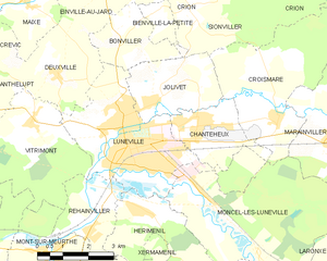 吕内维尔市镇地图