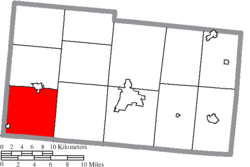 Location of Jackson Township in Champaign County