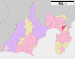 三岛市在静冈县的位置
