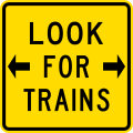 Look both ways for trains before crossing