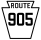 Pennsylvania Route 905 marker