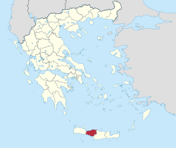 雷西姆诺专区在希腊的位置