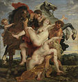 彼得·保罗·鲁本斯《劫掠留基伯的女儿》，约1618年，现藏于老绘画陈列馆