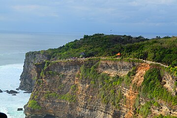 Coastal path near the Uluwatu temple overlooking the Indian ocean