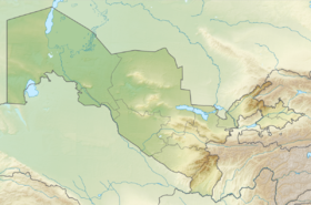 费尔干纳在乌兹别克斯坦的位置