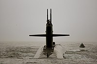 USS Alaska (SSBN-732) arrives at Kings Bay.