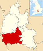 Vale of White Horse shown within Oxfordshire