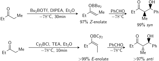 Stereoselective enolate generation