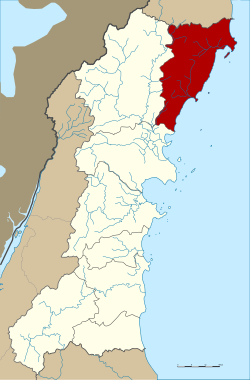 District location in Chumphon province