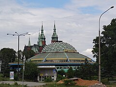 UFO-shaped bus station in Kielce, Poland (2012)