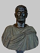 Bust of Brutus, bronze.