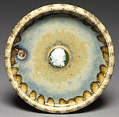 Dish with cameo head, porcelain and stoneware, 1890