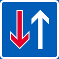 Priority over oncoming vehicles (formerly used )