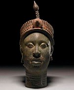Bronze head from Ife; 12th-15th century; brass; British Museum (London)