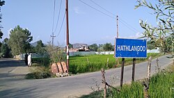 The Entrance Road to the Village