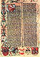 A page from the illuminated Queen Sofia Bible of 1455