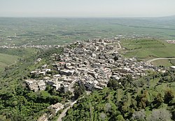 Al-Husn village seen from the southeast tower of the Krak des Chevaliers