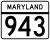 Maryland Route 943 marker