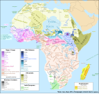 Map of the major African languages