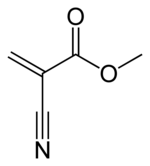 Structural fomula of methyl cyanoacrylate