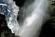 La Bufadora, a marine geyser or blowhole located on Punta Banda Peninsula. It is one of the largest blowholes in North America located in Ensenada, Baja California, Mexico.