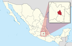 墨西哥城于墨西哥位置图