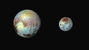 新视野号拍摄的冥王星和卡戎。 （2015年7月13日）