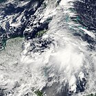 Satellite image of Tropical Storm Nicole near Cuba on September 29, 2010