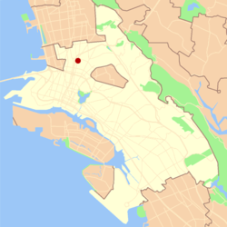 Location of Temescal in Oakland