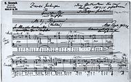 First page from the autograph of the piano version