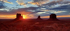 Sunrise by the Mitten Buttes