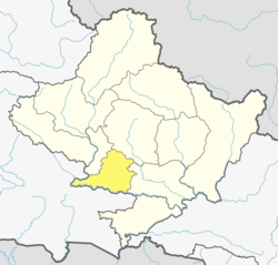 Location of Syangja (dark yellow) in Gandaki Province