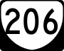 State Route 206 marker