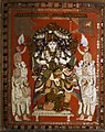 Vishnu, wood painting