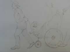Chertkov family friendly caricature, 1890