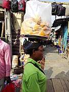 Moin-moin seller in Nigeria
