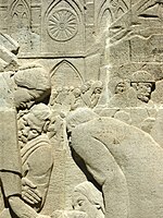 Part of one of the bas-reliefs on the Soissons monument aux mort